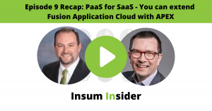 PaaS for SaaS You can extend Fusion Application Cloud with APEX